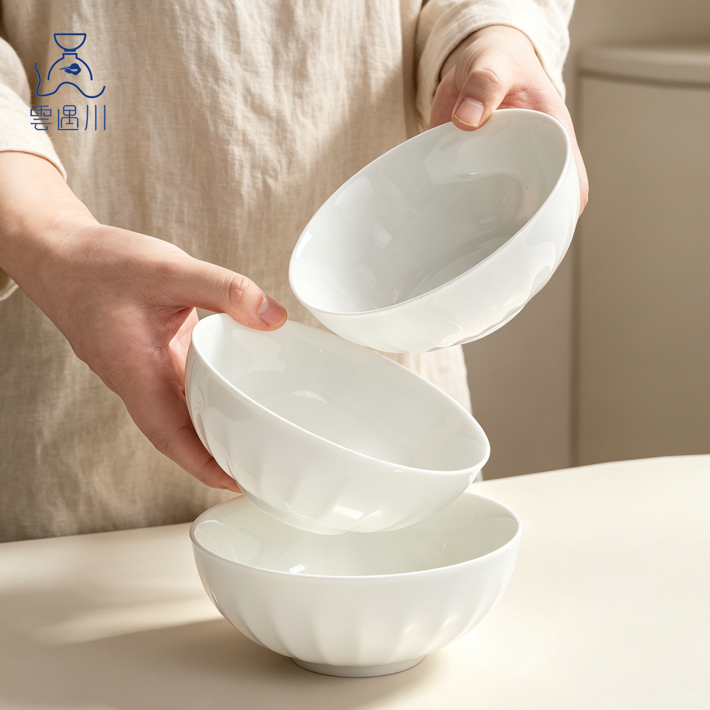 云遇川家用陶瓷碗饭碗面碗汤碗