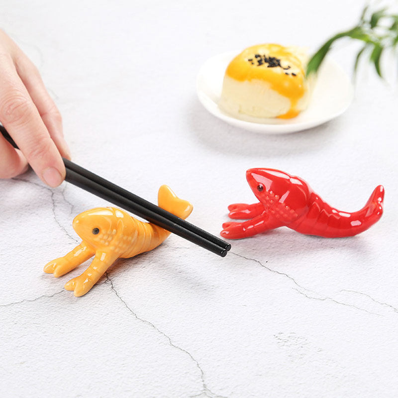 创意陶瓷小龙虾餐桌筷子架餐厅筷托放置筷子的摆件筷子托筷枕筷置,餐饮具,筷子架,淘宝优惠券,粉丝福利购,淘宝优惠卷