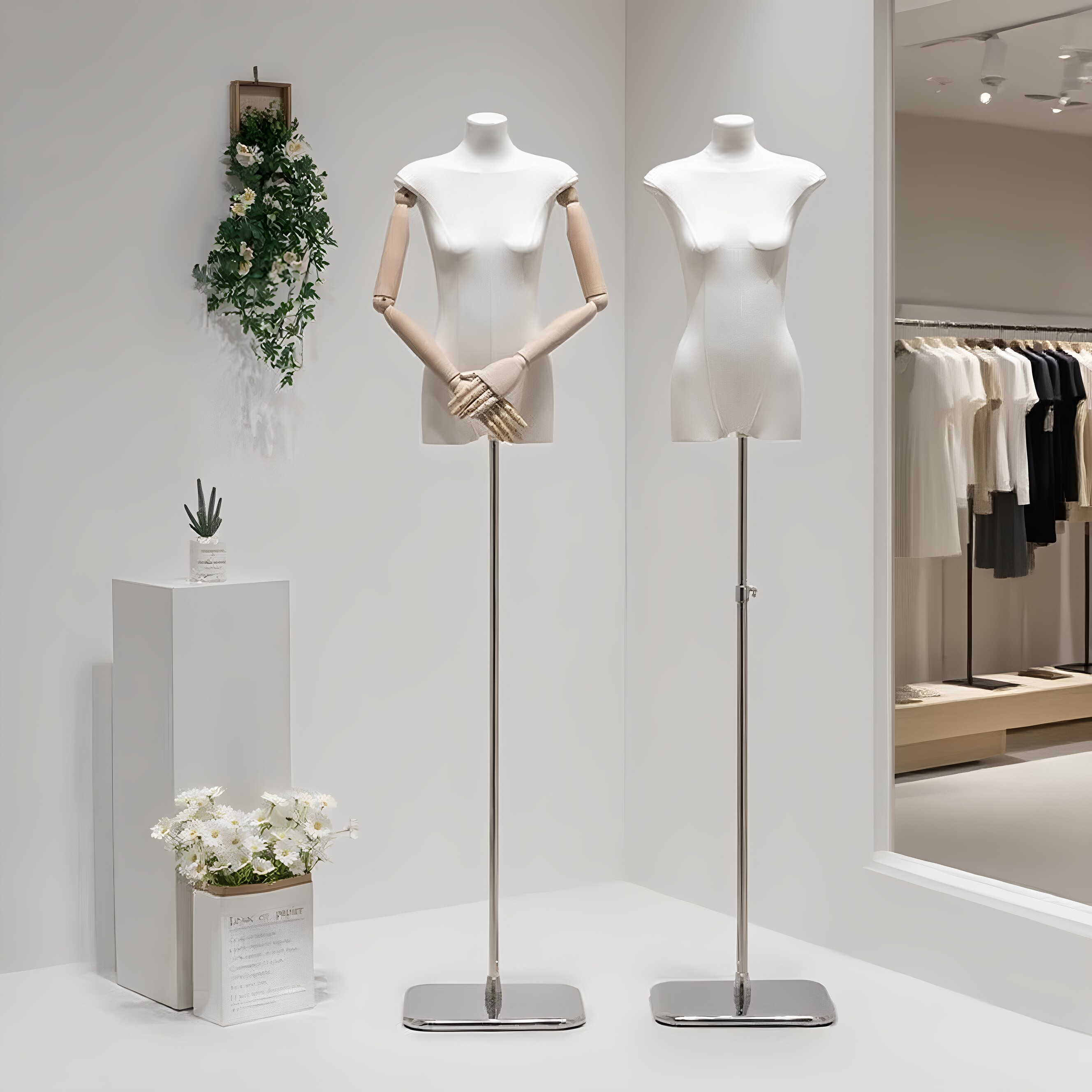 韩版扁身平胸模特展示架女装服装店橱窗道具人偶全身半身人台模特
