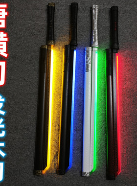 唐横刀木刀充电发光刀夜光居合武士刃木剑激光剑男孩儿童玩具刀剑