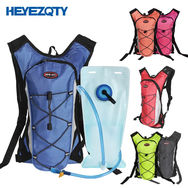户外骑行背包尼龙双肩自行车骑行水袋背包越野徒步运动水袋包