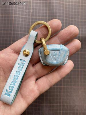 川崎小火神机车真皮钥匙套KLE650异兽650Z900牛皮ninja400包