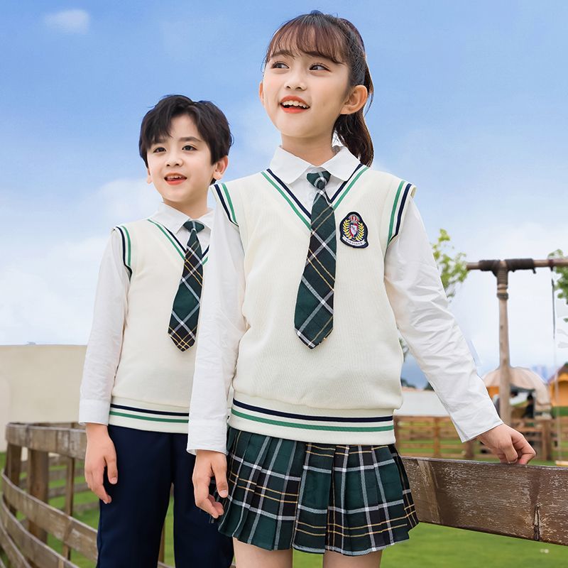 小学生校服春秋装套装英伦风幼儿园园服班服两件儿童演出表演合唱