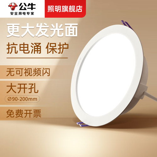 【8-22瓦】公牛大功率高亮筒灯