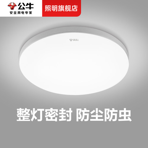 公牛LED极简卧室灯现代简约