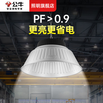 公牛天棚灯大功率球馆专用灯室内体育馆吊灯库房灯led节能工矿灯