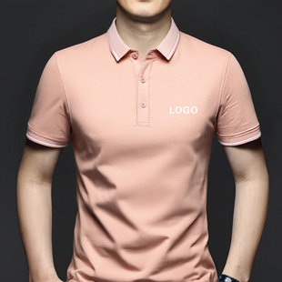 藏青仓储物流管理员polo衫定制工作服短袖t恤印logo工衣高端工装