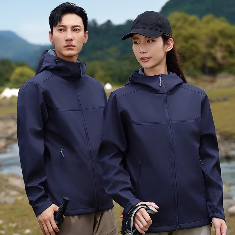单层冲锋衣定制印logo防水防风