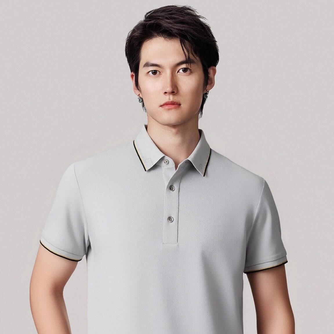 AI科技公司POLO衫定制工作服印logo翻领短袖企业文化广告衫印制