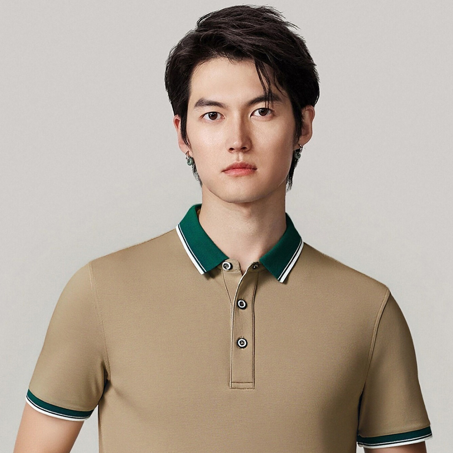 拼色餐饮服务员短袖工作服polo衫定制超市奶茶火锅店工装印logo