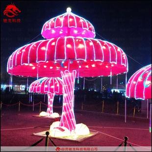 美陈路灯商场公园楼盘桶形不锈钢灯艺术造型广场灯春节彩灯花灯