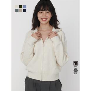 店249+女装舒芙蕾拉炼针织开衫毛衣毛衫外套休闲秋冬季新款480490