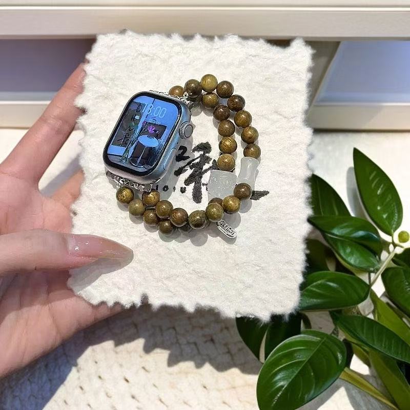 绿檀竹节醒狮适用于苹果手表s11