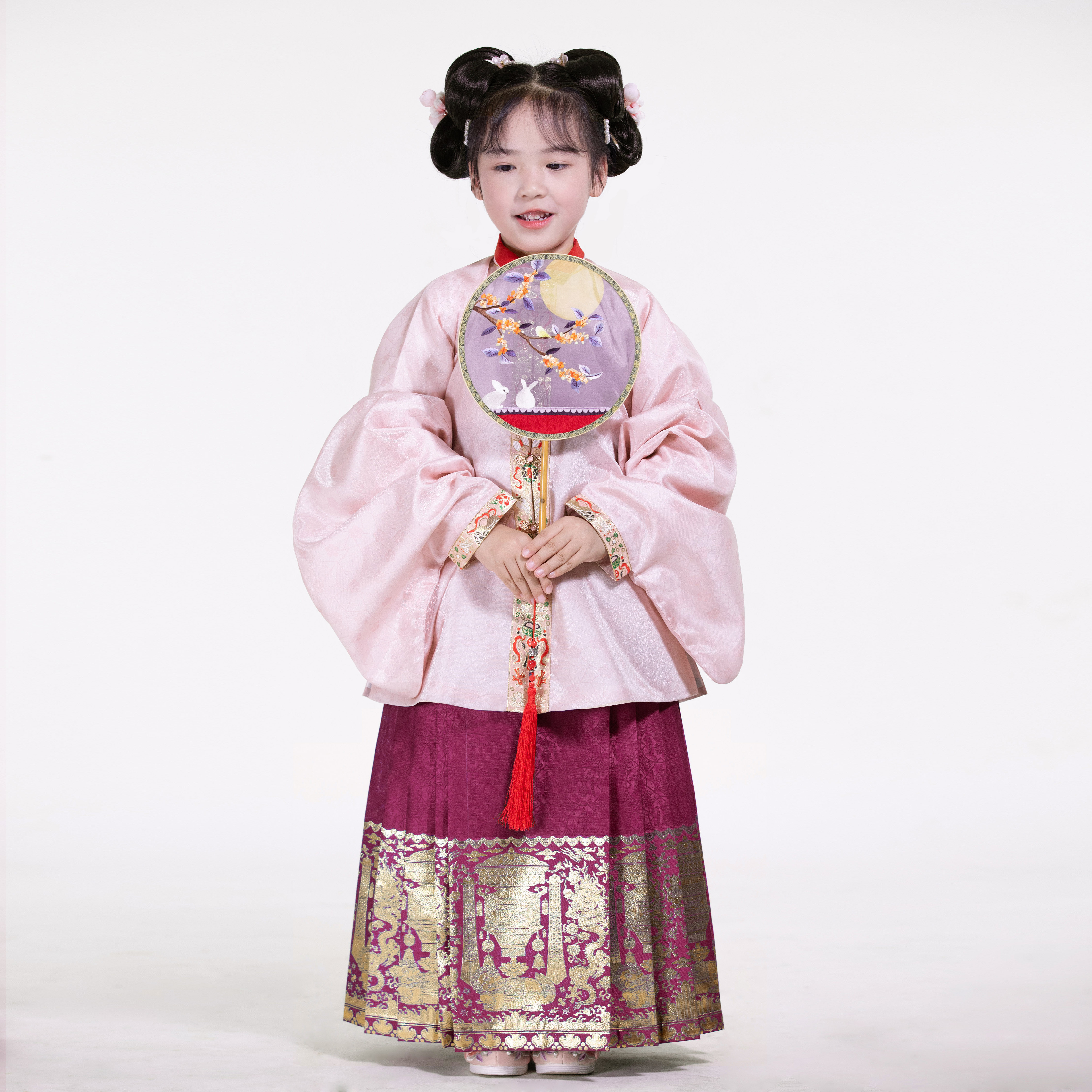 卿子赋童装汉服明女童马面裙中国风宫灯织金女孩新中式儿童汉服裙,童装/婴儿装/亲子装,儿童演出服,淘宝优惠券,粉丝福利购,淘宝优惠卷