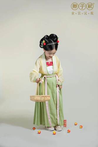 卿子赋女童汉服宋薄透舒适仿真丝