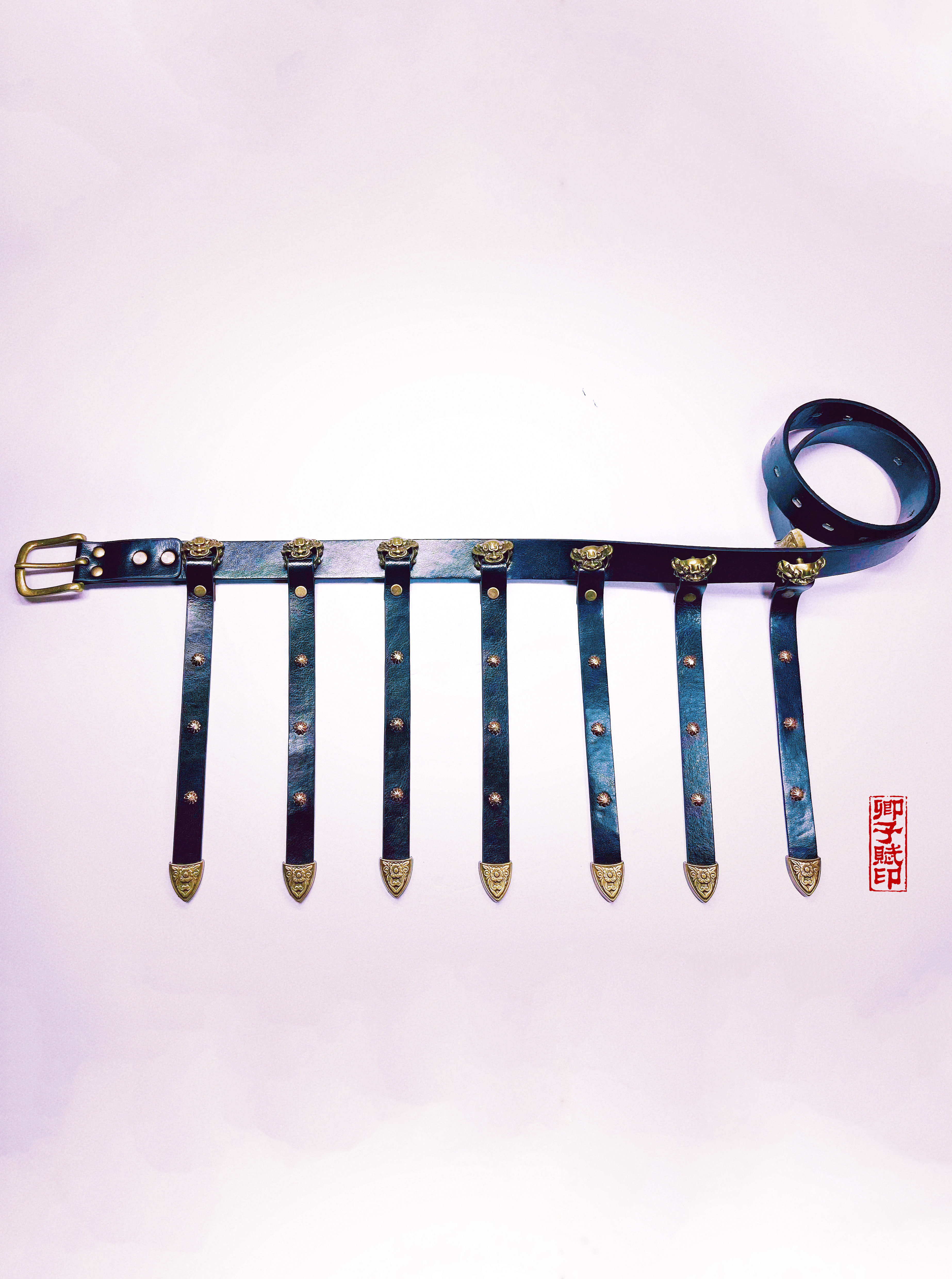 卿子赋童装汉服配饰唐代狻猊腰带唐圆领袍蹀躞带儿童古装配件新款