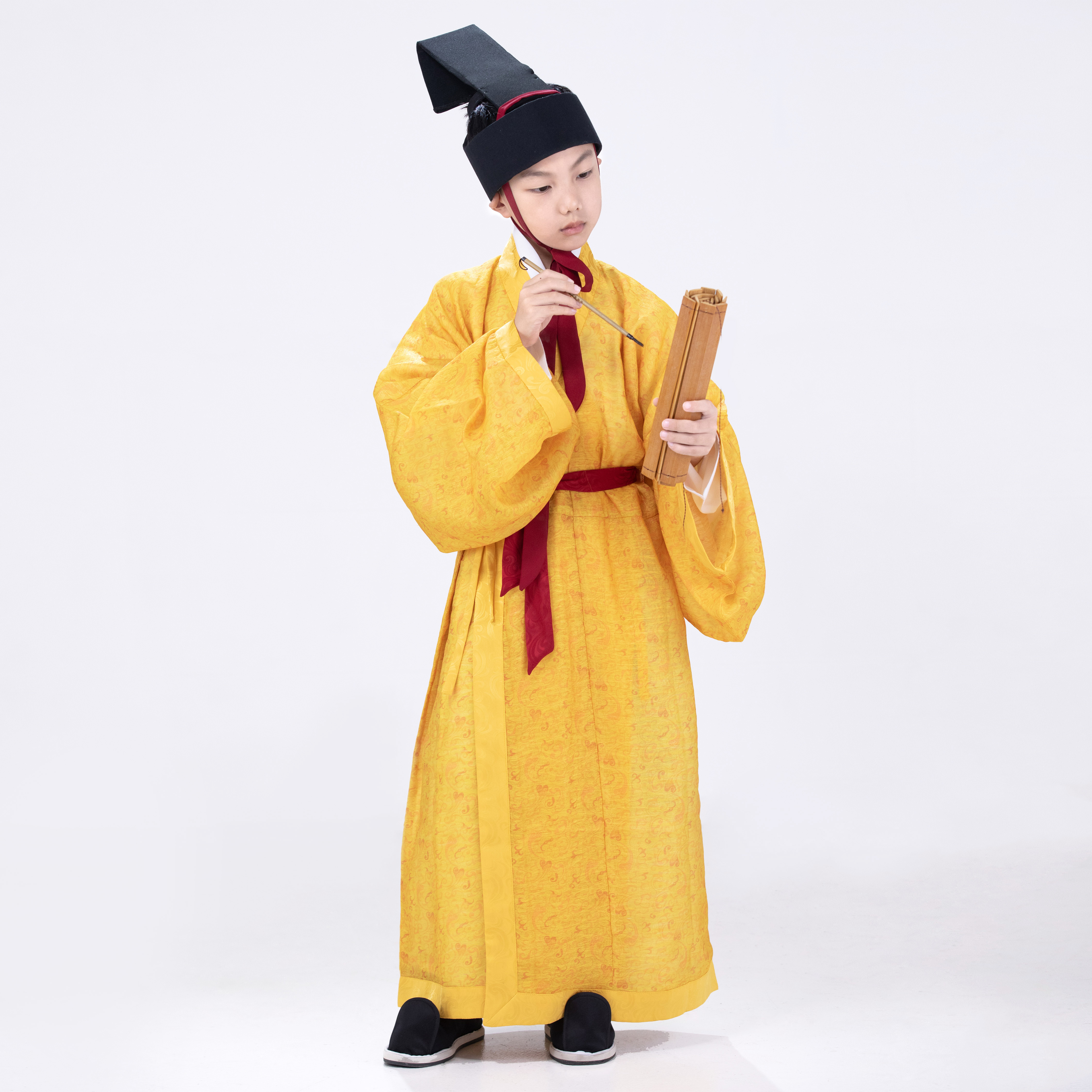 卿子赋男童汉服中国风直裾跑春秋
