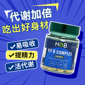 英国HB荷柏瑞多种复合维生素B族提高代谢缓熬夜解疲劳维B60粒进口