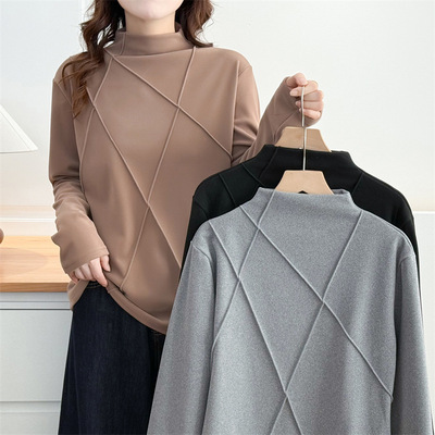 双面德绒打底衫女可外穿秋冬新款