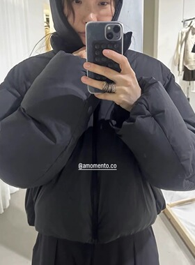 amomento气质小立领短款保暖羽绒服25冬季新款韩货定制