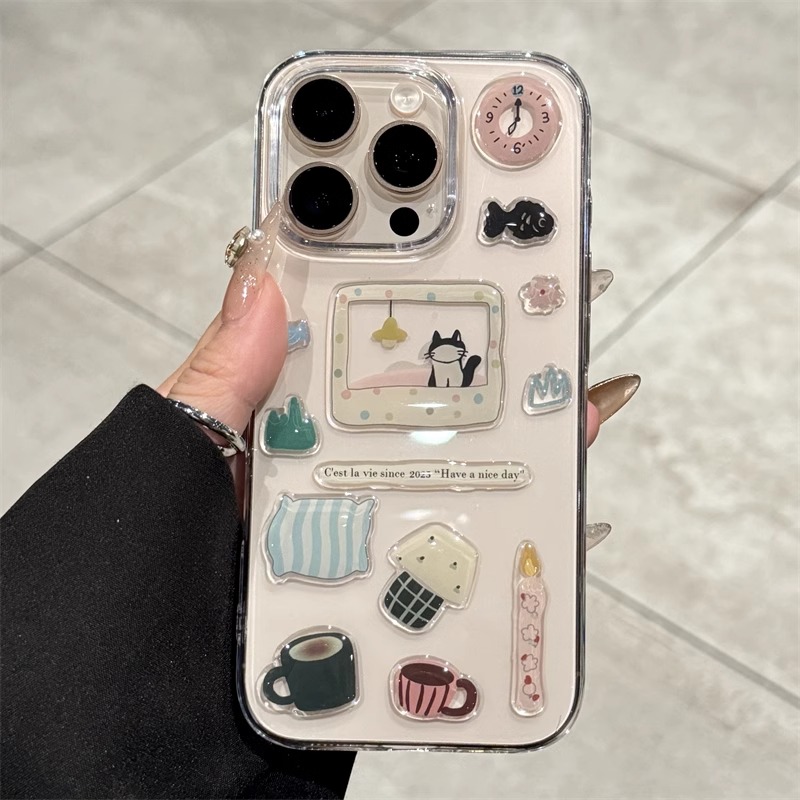 适用华为系列DIY透明贴件手机壳