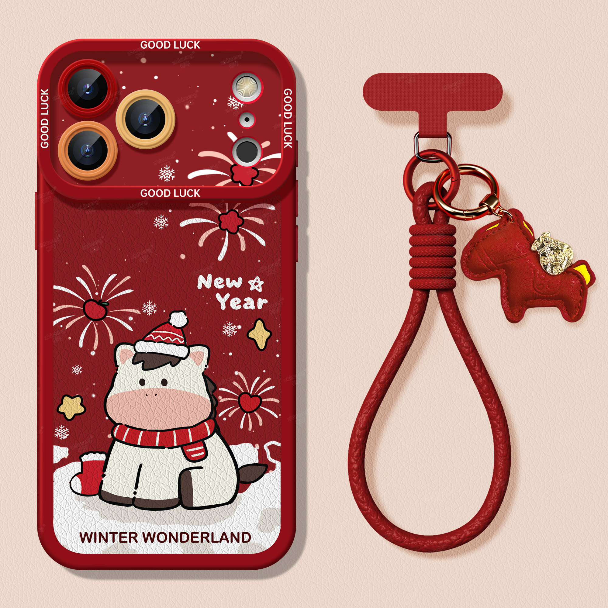 【秋冬小羊皮】新年款苹果手机壳