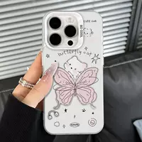 【Матовая серебряная серебряная белая бабочка