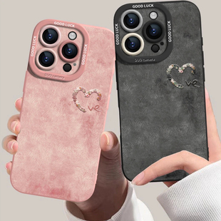 适用苹果17手机壳iphone17promax新款男女16p软液态硅胶15plus情侣可爱14小众高级感13镜头全包防摔保护套D