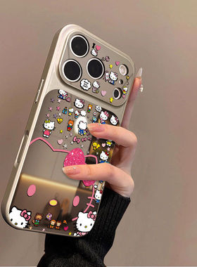 适用苹果17手机壳iphone17promax新款女16pro磁吸15plus卡通带镜子14小众高级感13镜头加高12防摔11保护壳燕