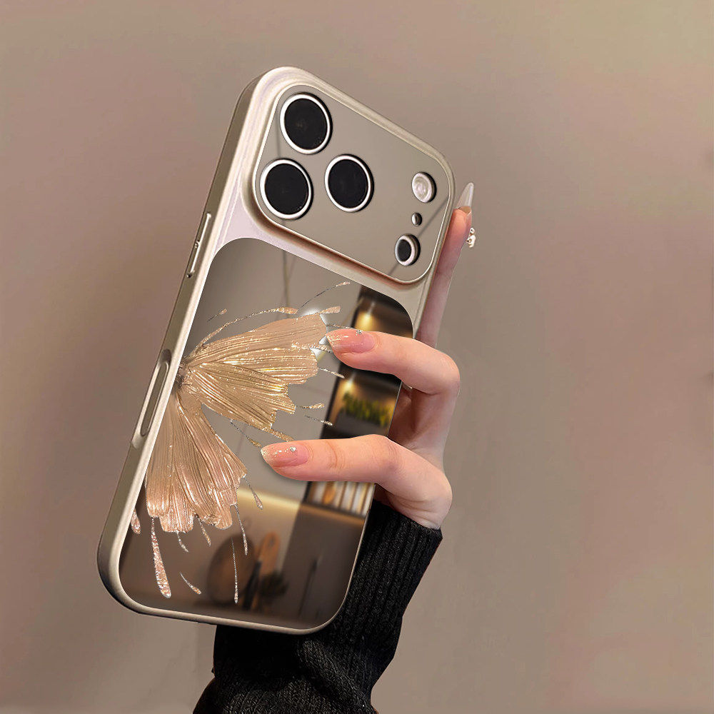 适用苹果17手机壳iphone17promax新款女16pro轻奢超好看15plus小众高级感14带镜子13pm镜头加高防摔保护壳燕