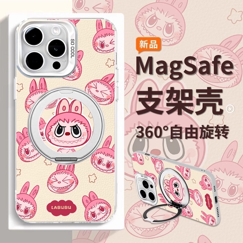 适用苹果16promax手机壳女新款iPhone16高级感15plus好看14pro可爱不撞款13pm旋转支架12磁吸11防摔保护套JJ