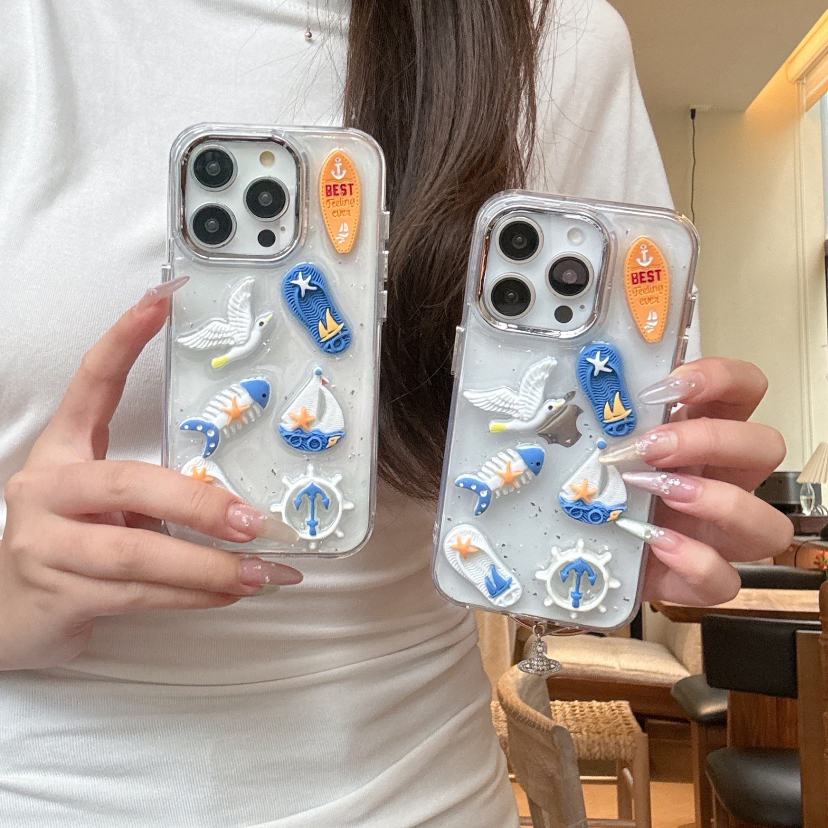 适用苹果16promax手机壳新款iPhone16pro女高级感15pro可爱夏天14plus小众13pm滴胶超好看12创意防摔保护套豪