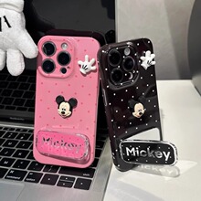 适用苹果13手机壳iphone16promax新款夏天15plus女生可爱14pro镜面支架12小众高级感11全包超好看防摔保护套F