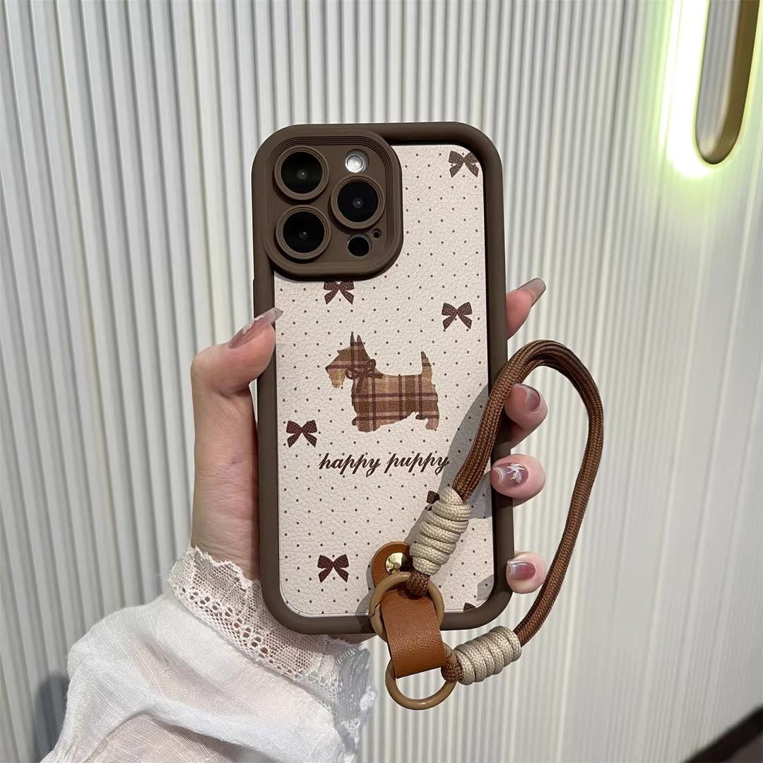 【秋冬不撞款】波点小狗手机壳