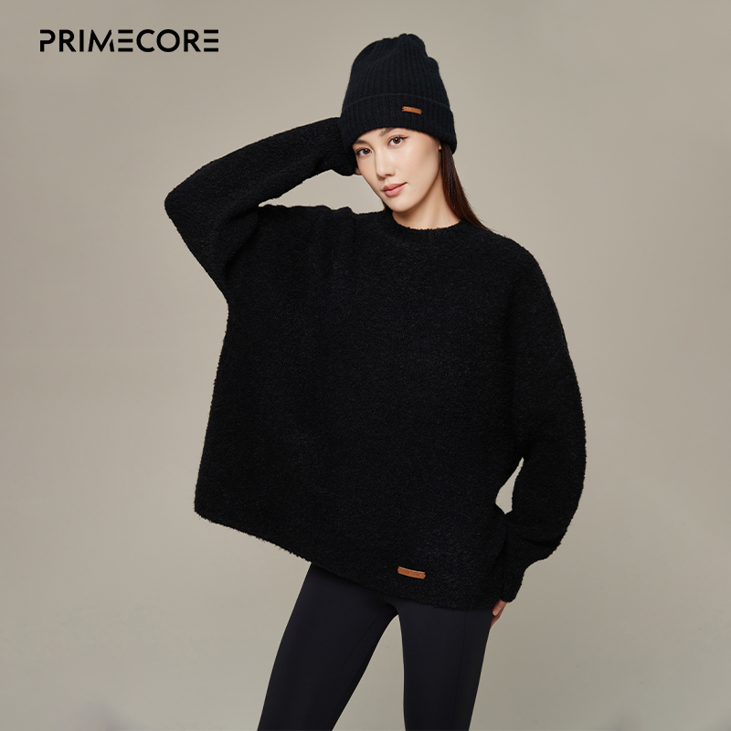PRIMECORE羊毛圈圈纱毛衣外套女