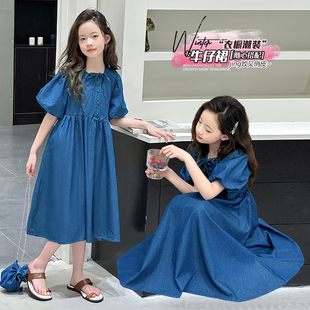 儿童泡泡袖 潮流甜酷简约超美酷风花童 公主裙仙气潮宝韩版 百搭时尚