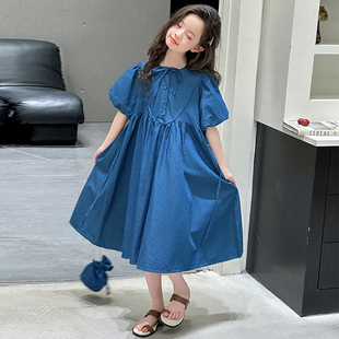 裙子时髦潮款 女童泡泡袖 花童服饰连衣裙舒适甜酷2025洋气高级感