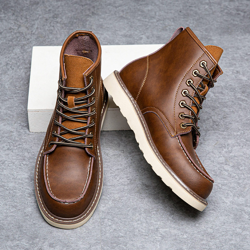 特大码马丁靴男鞋45高帮真皮工装鞋46英伦47中帮48工作靴20817,流行男鞋,马丁靴,淘宝优惠券,粉丝福利购,淘宝优惠卷