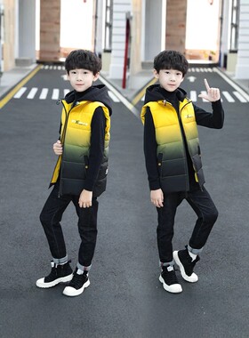 品质男童冬装棉衣马甲儿童韩版棉服中大童加厚背心外套男孩马甲潮