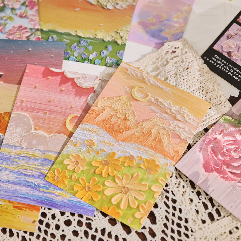 3D小王子油画棒浪漫信封信纸套装ins风高级感七夕情书情侣覆古信笺送男友送女友生日情人节礼物手写贺卡祝福