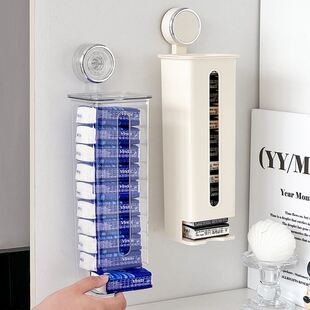 收纳盒小包面巾纸置物架餐巾纸抽取盒透明纸巾盒壁挂式玄关手帕纸