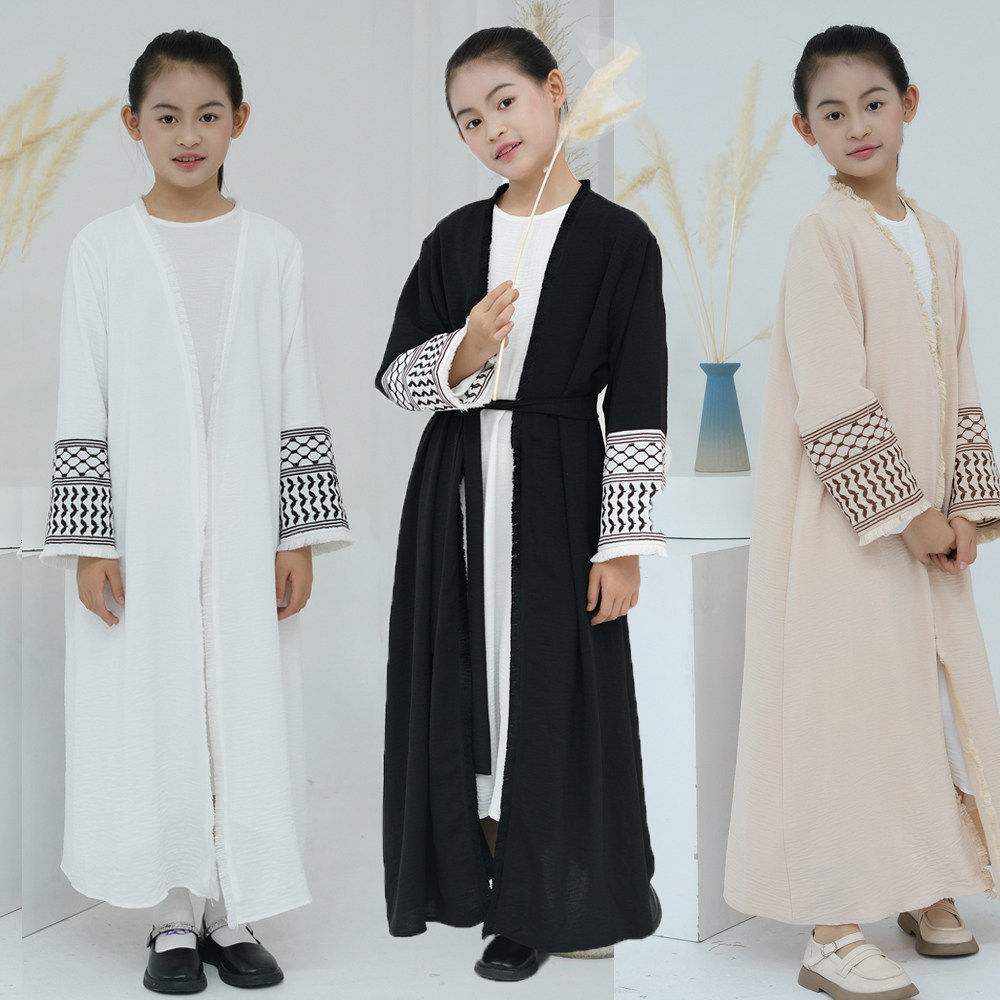 刺绣流苏儿童长袍长裙Arab Girls Long Dress
