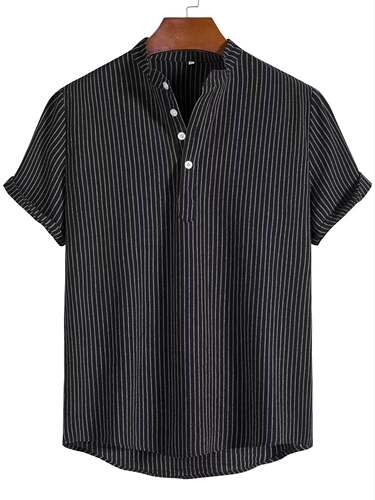 summer big size Short sleeve shirt man stripe shirts men top