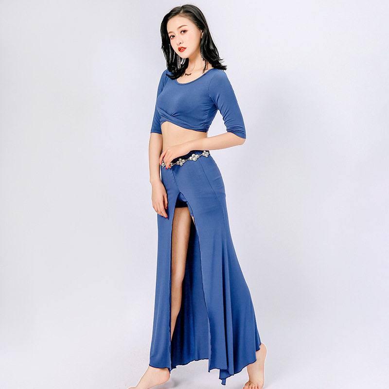 新款肚皮舞服装女练功服秋冬新款演出服套装大码中国风古装练功服