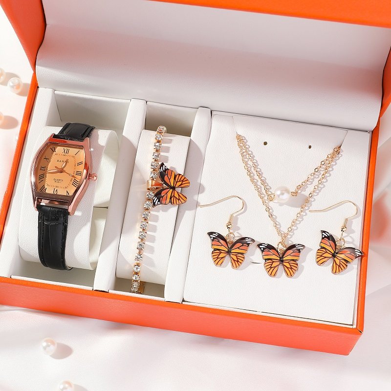 Women watch jewelry Gift set earrings bracelet necklace ring