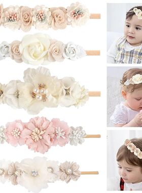 Baby Girl Headband Newborn Elastic Flower Toddler Hair Band