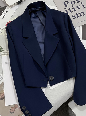 短款西装女2024spring women fashion short blazers jacket suit