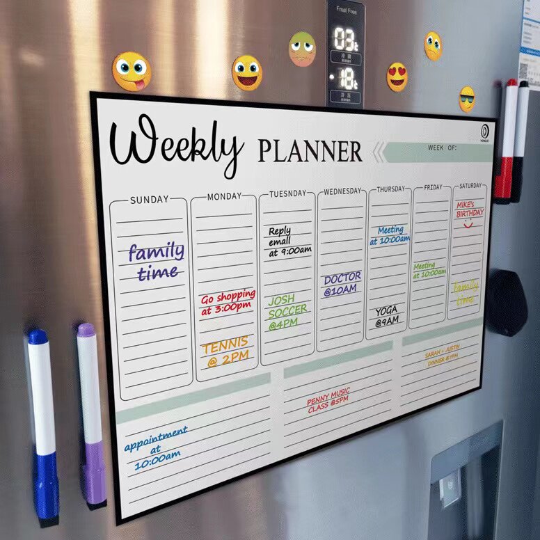 2023 New Magnetic Monthly Weekly Planner Calendar Table Dry - 实物图