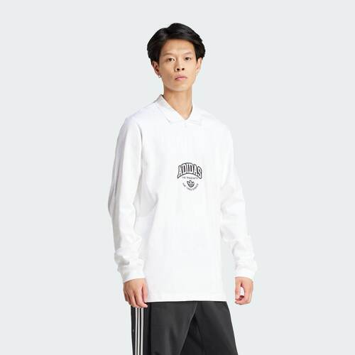 Adidas/阿迪达斯 男子三叶草运动长袖POLO衫 IS2901