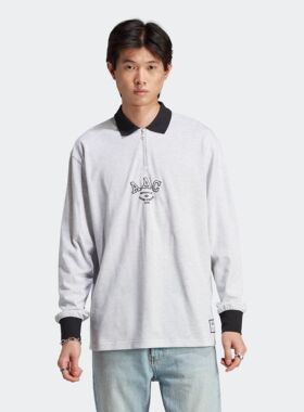 Adidas/阿迪达斯 男子三叶草运动长袖POLO衫 IM4585
